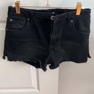 STS BLUE black jean shorts high rise